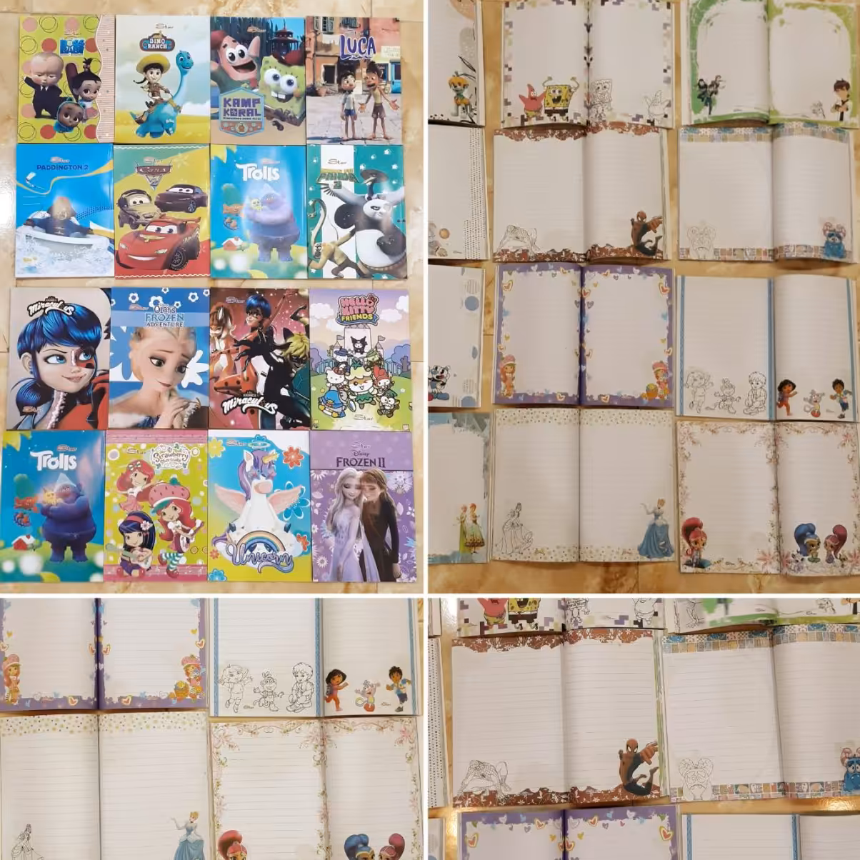 دفتر حاشیه و طرح  دار  ته چسب 