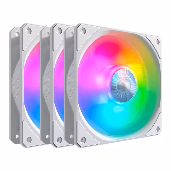 قیمت و خرید فن خنک کننده کیس کولرمستر مدل SICKLEFLOW 120 ARGB White Edition 3-IN-1 | یاس ارتباط