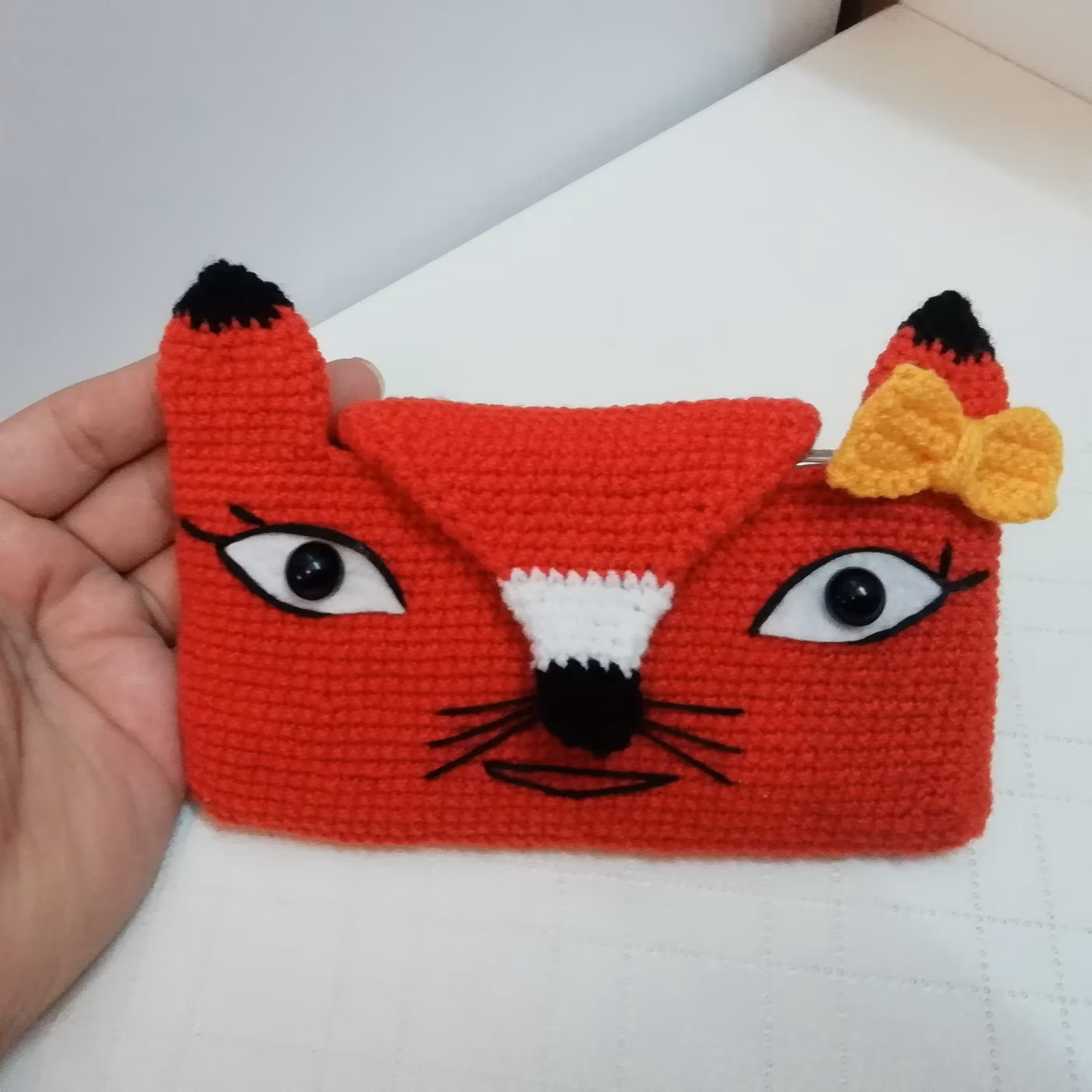 جامدادی بافتنی روباه دختر