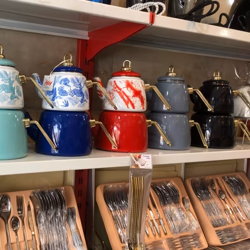 کتری قوری لعابی در رنگ های متنوع رنگ ثابت 