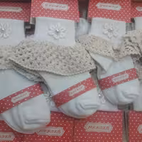 جوراب بچه گانه لبتور کتان سایز 1تا4 رنگ سفید کیفیت عالی حداقل خرید جین 6 عددی