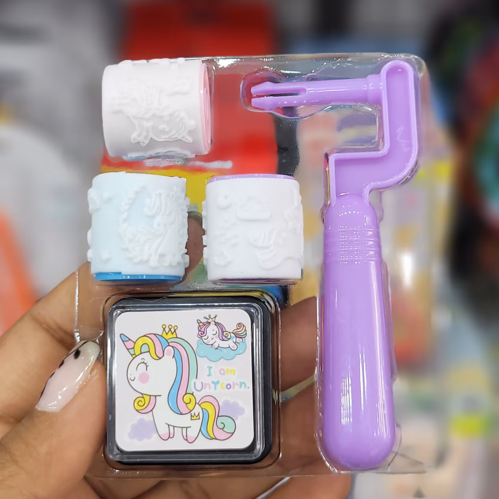 مهر غلتکی فانتزی پک مهر فانتزی یونیکورن ( موجودی رنگ چک شود )