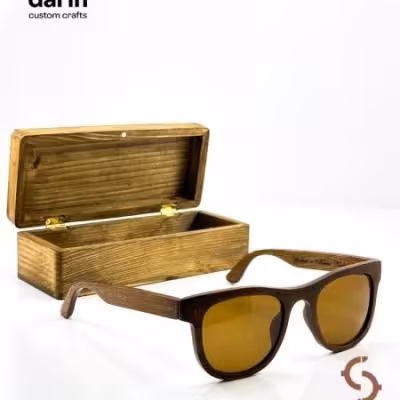عینک دستساز چوبی گردو ماژان برند دارین 020 – DARIN MAZHAN
