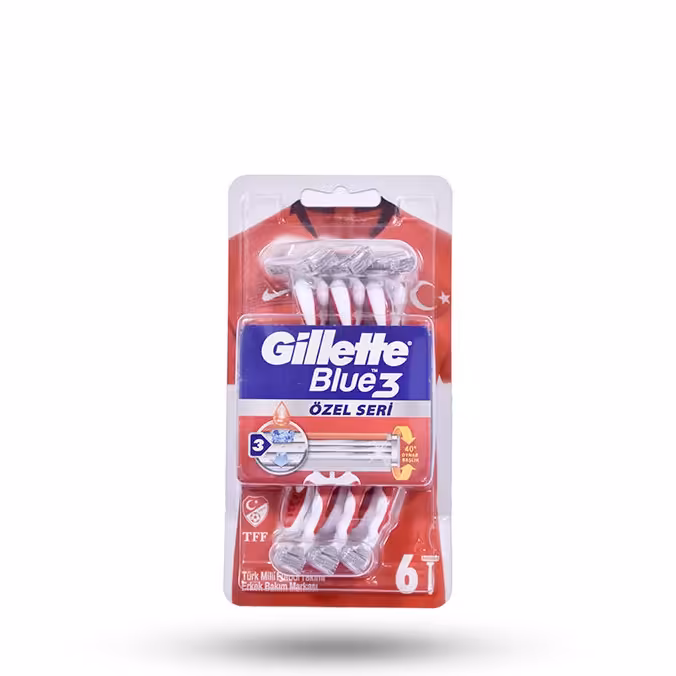 خودتراش ژیلت مدل blue 3 ozel seri بسته ی 6 عددی