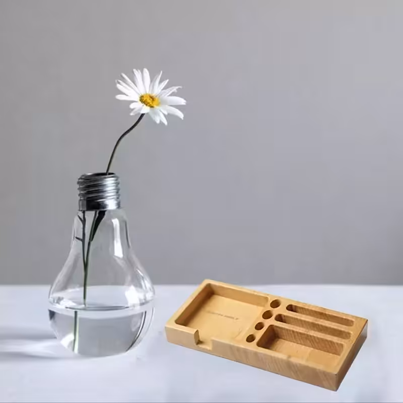 استند چوبی اداری رومیزی - نظم دهنده ی چوبی میز کار