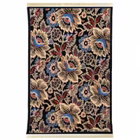 گلیم ماشینی یک و نیم متری  (1.5-1) -  طرح گل رز- فرش و گلیم جزیره