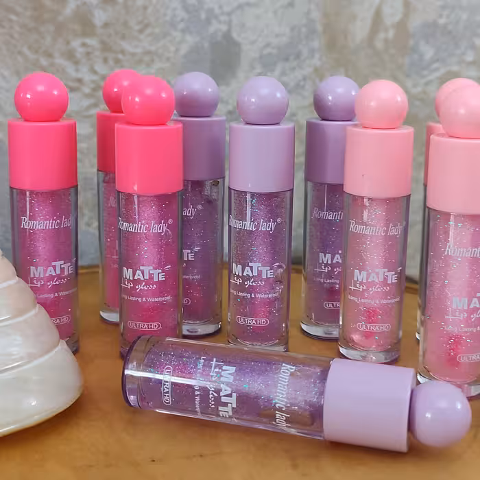 بالم لب شاین اکلیلی رژ مایع تینت لب  رژلب مایع رژ لب مکه ای ماتیک دخترانه زنانه بالم لب رژ عروسکی روژ مایع کیوت رژ اکلین