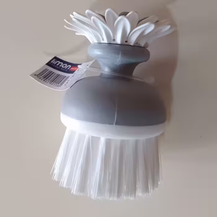 فرچه و برس میوه شوی لیمون مدل گل رنگ طوسی