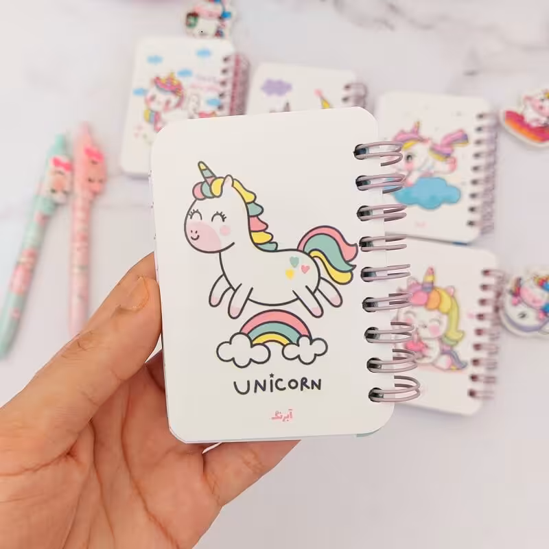 مینی دفترچه آبرنگ طرح یونیکورن