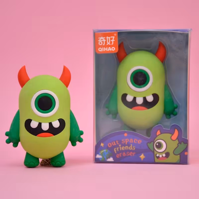 پاکن فانتزی بزرگ فضایی مارک qihao طول 10 سانت مناسب هدیه و کلکسیون پاک کن