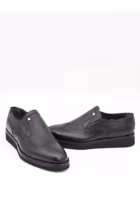 کفش های کژوال مشکی مردانه 2993 سیاه چرم واقعی EVA BASE Fosco