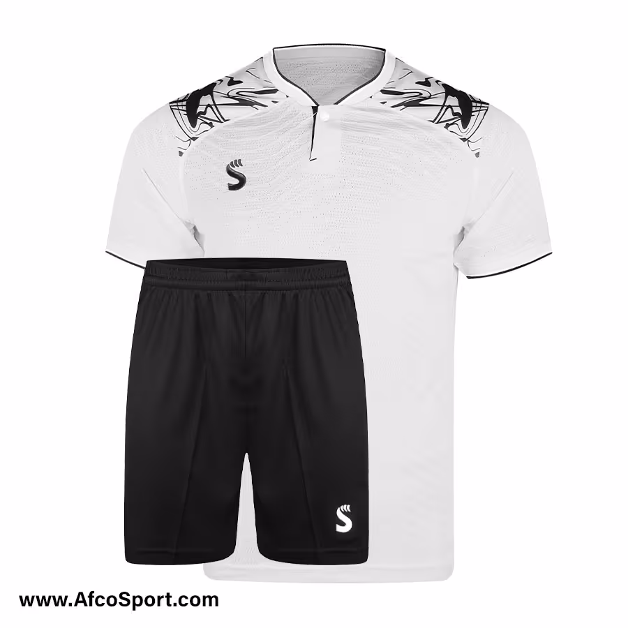 پیراهن شورت تیمی سفیدمدل ژاکاردسینا اسپرت فصل 1401-1402