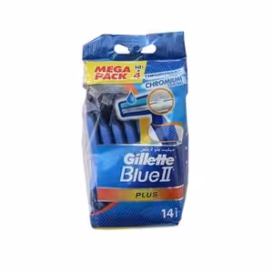 تیغ 14 عددی ژیلت (10 4) 2 لبه پفکی Gillette blue plus