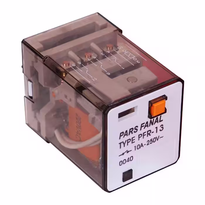 رله شيشه اي سه كنتاك مدل PFR-12 ولتاژ 110VAC-برق شیرازیان