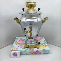 سماور عالی نسب نگین نفیس طلایی 6 لیتری