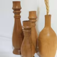 شمعدان  چوبی راش