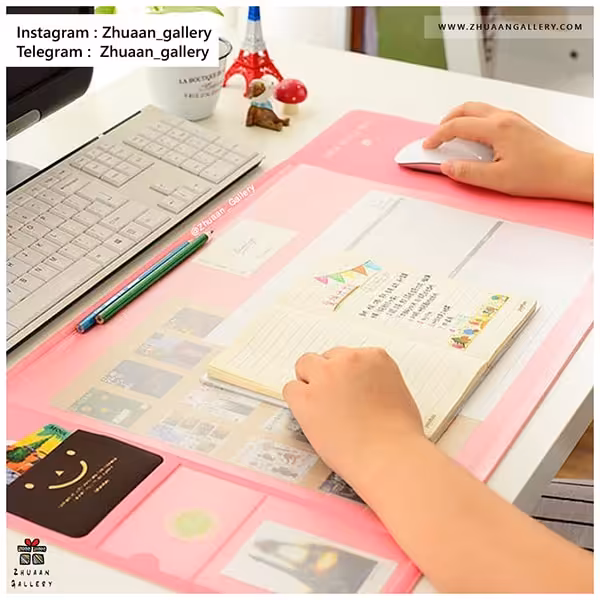 پد موس و کیبورد پاستلی مینیمال سایز بزرگ