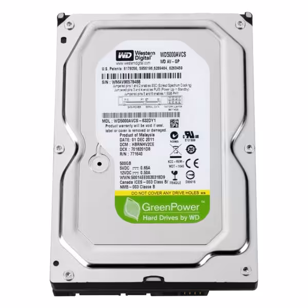 هارددیسک اینترنال وسترن دیجیتال مدل WD Green ظرفیت 500 گیگابایت