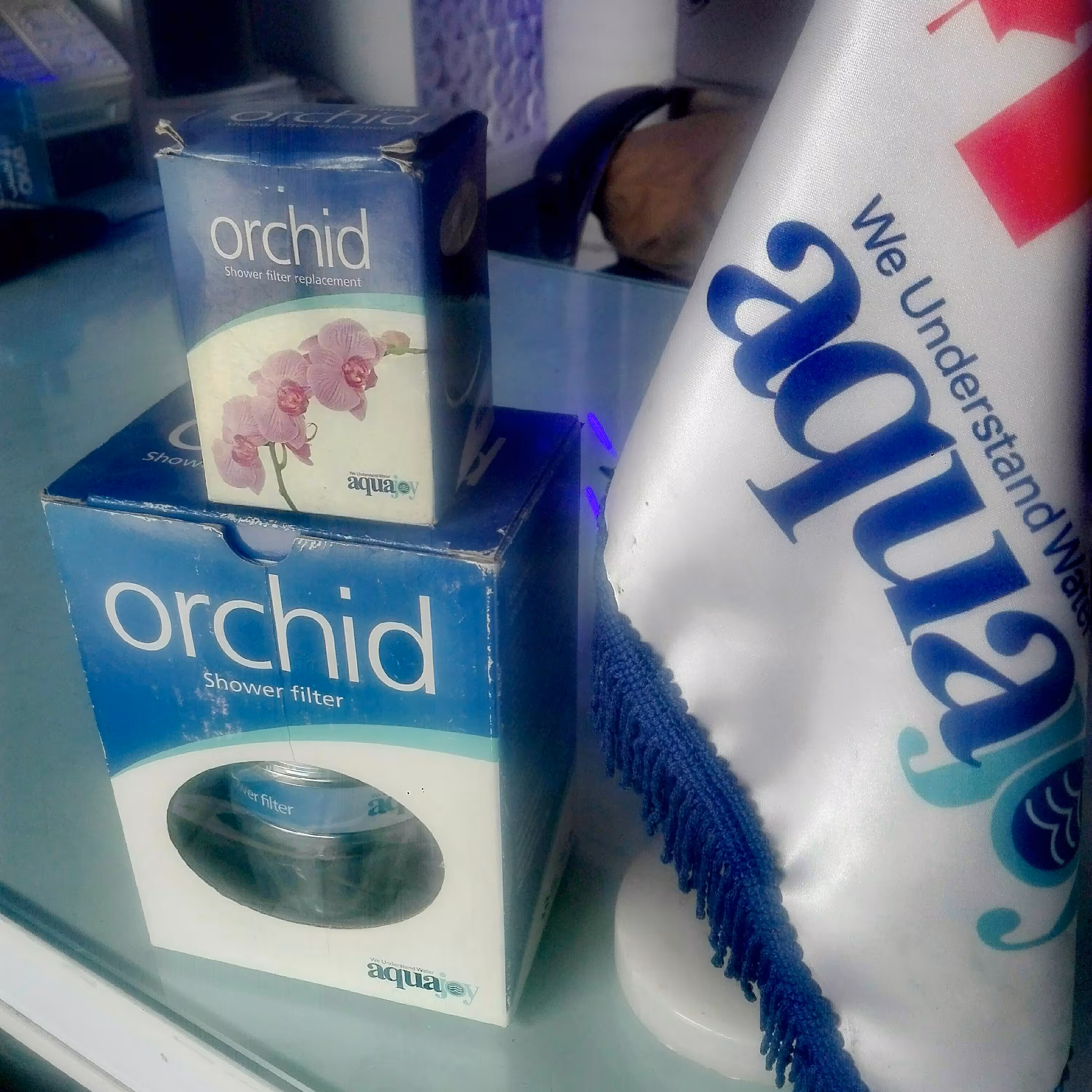 فیلتر دوش حمام استیل آکواجوی مدل ارکید