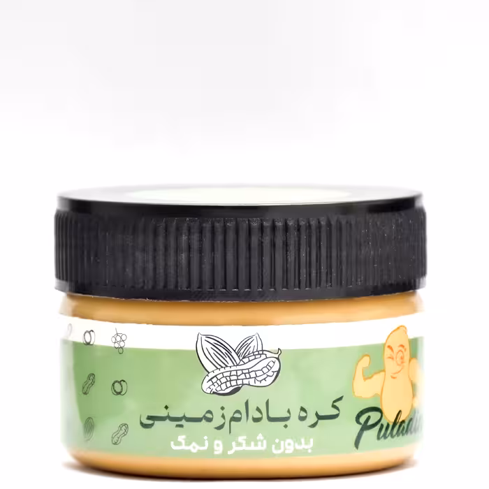 کره بادام زمینی بدون شکر و نمک پولادین- 200 گرم