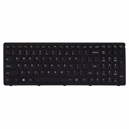 کیبرد لپ تاپ لنوو IdeaPad Z510 مشکی-با فریم