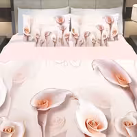 سرویس  روتختی دونفره 8تکه چاپی قابل ست با پرده با انتخاب جنس پارچه کد 984