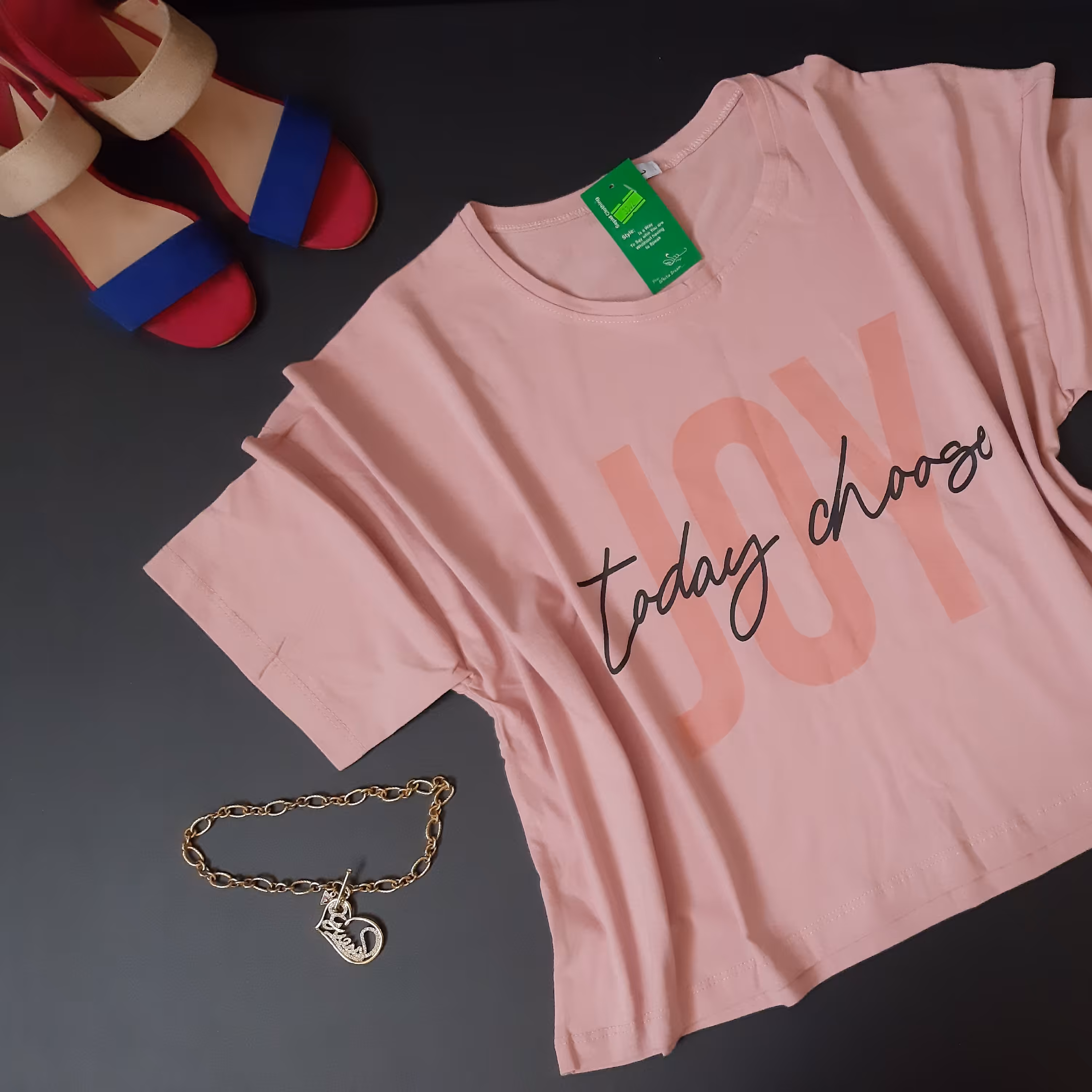 کراپ زنانه دخترانه مدل لش مدل joy