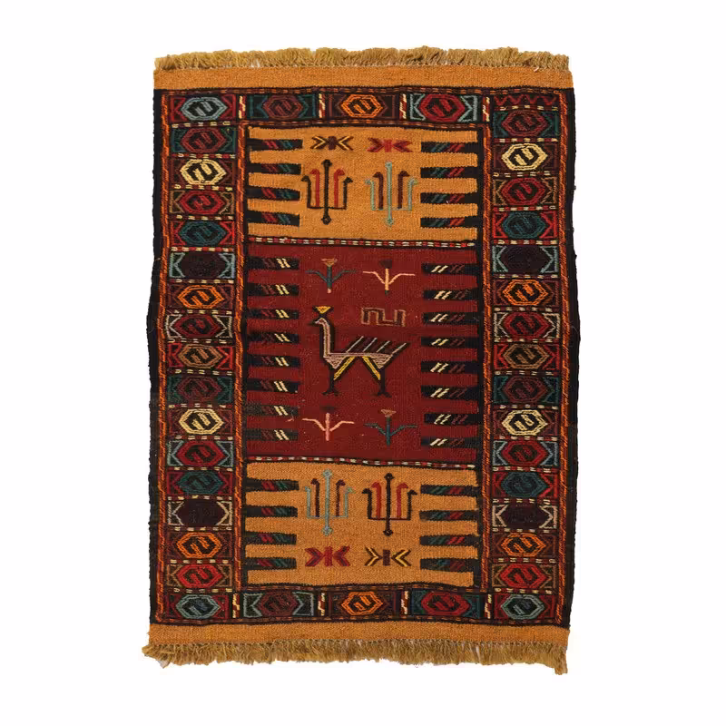 گلیم دستبافت مدل سفره کردی کد  40108111