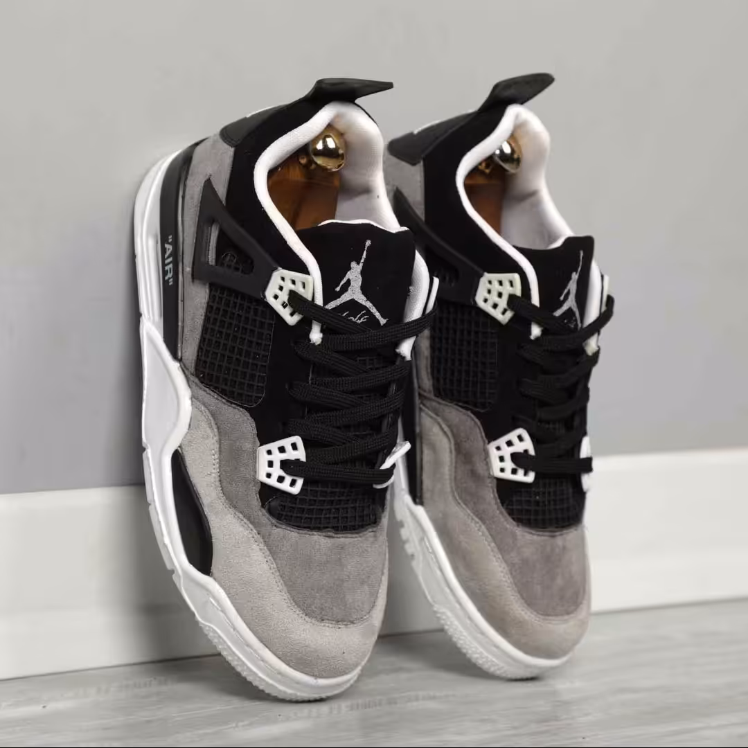 نایک ایر جردن 4 رترو مشکی طوسی جدید Nike Air Jordan 4 Retro باتیس بوتیک