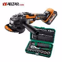 مینی فرز شارژی آاگ + جعبه بکس 41 پارچه تاپ تول