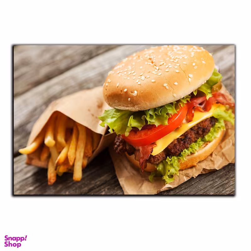 تابلو شاسی بکلیت طرح فست فود همبرگر مدل SH-4983