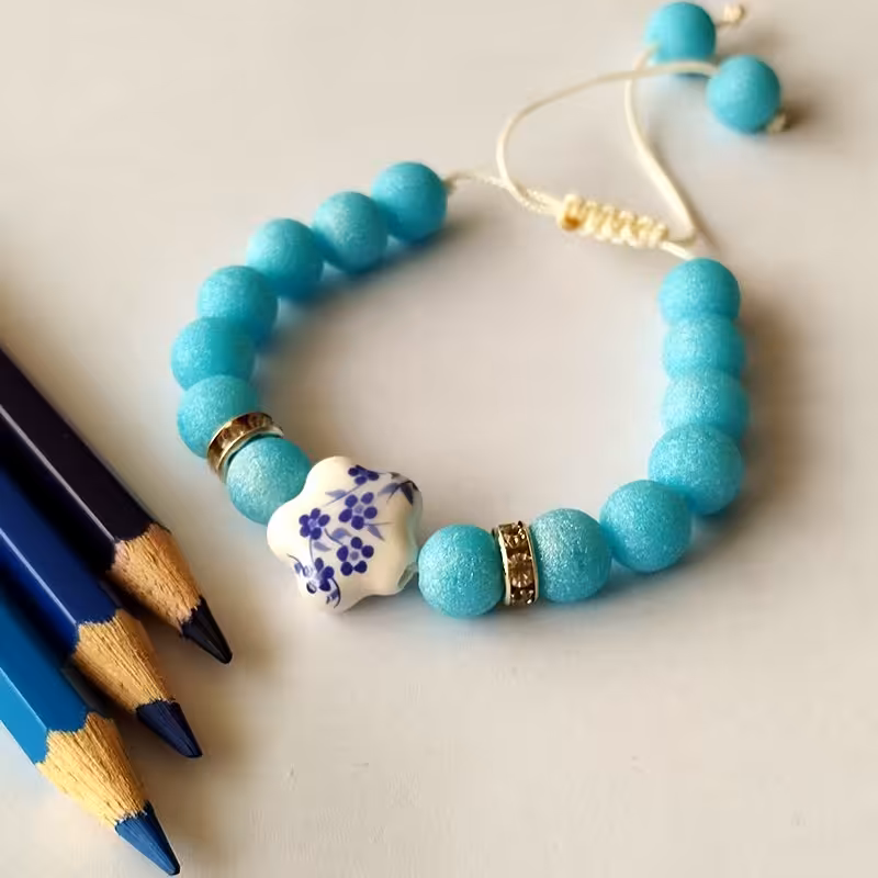 دستبند مهره ای (ستاره سرامیکی)