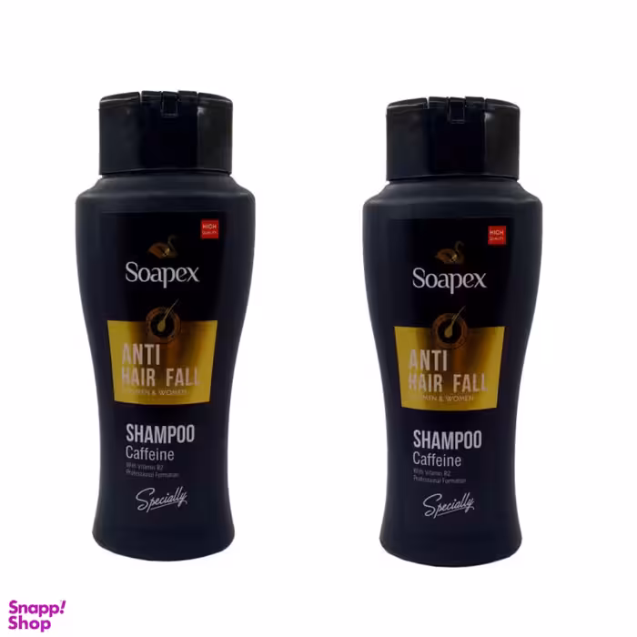 شامپو مو سوپکس (Soapex) مدل Caffeine حجم 400 میلی‌لیتر بسته 2 عددی