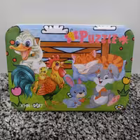 پازل قوطی فلزی 4تایی طرح حیوانات