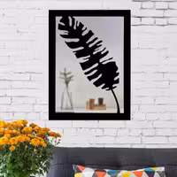 تابلو آینه الف طرح برگ کد3