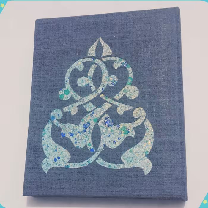 آینه جیبی نشان اسلیمی اکسسوری دخترانه با هنر قطاعی