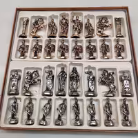 مهره شطرنج فلزی نقش جهان 32 تایی با کیفیت