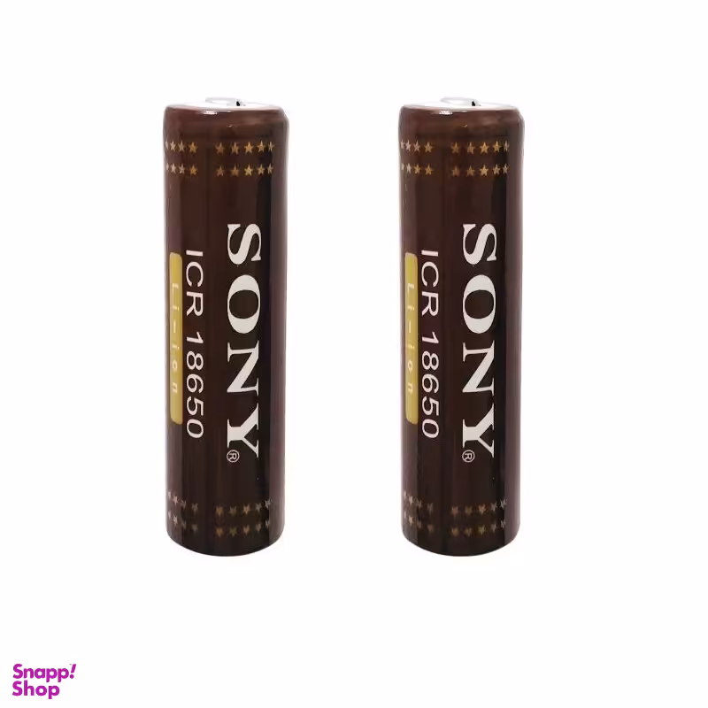 باتری لیتیوم یون قابل شارژ برند سونی مدل ICR-18650 ظرفیت 6000 میلی آمپر ساعت بسته 2 عددی