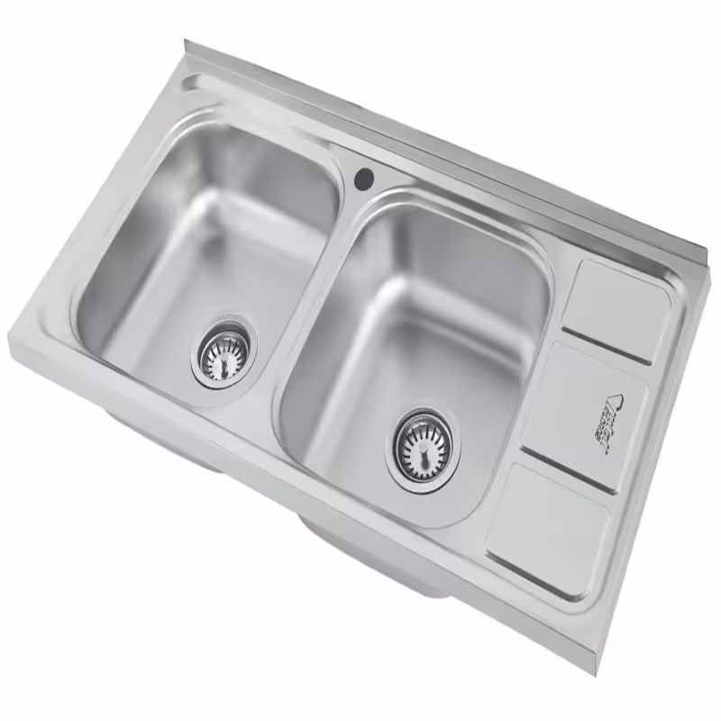 سینک 100 در 50 روکار دو لگن نیمه فانتزی ( ارسال از طریق باربری و هزینه ارسال به صورت پسکرایه باید پرداخت شود )