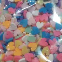 فیمو طرح قلب رنگ های متفاوت مناسب  کارهای رزینی جهت