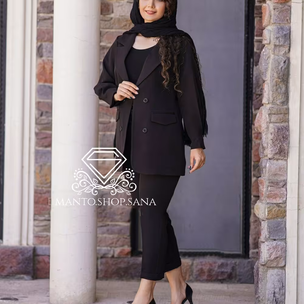 کت زنانه وشلوار و کمربند قهوه ای مازراتی آستر دار. بسیار با کیفیت ( ارسال رایگان)