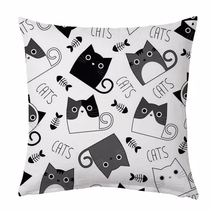 کاور کوسن کراس‌ماه طرح cats  سایز 30 در 30 سانتی کد c2110