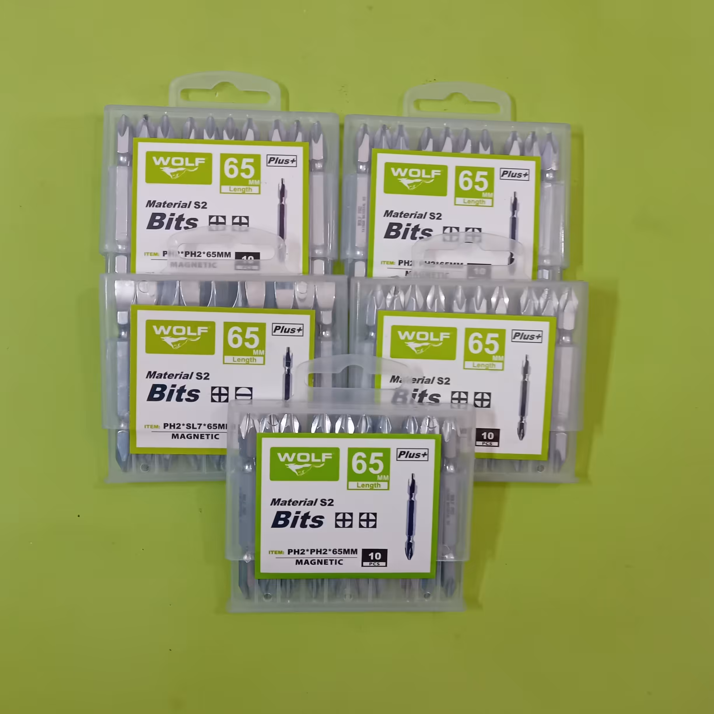 نوک پیچ گوشتی ولف در بسته های 2 عددی یک عدد دوسو و یک عدد چهارسو