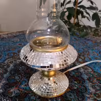 چراغ آینه کاری شیک و زیبای برقی کاملا کاربردی که با آینه یک میل کار شده