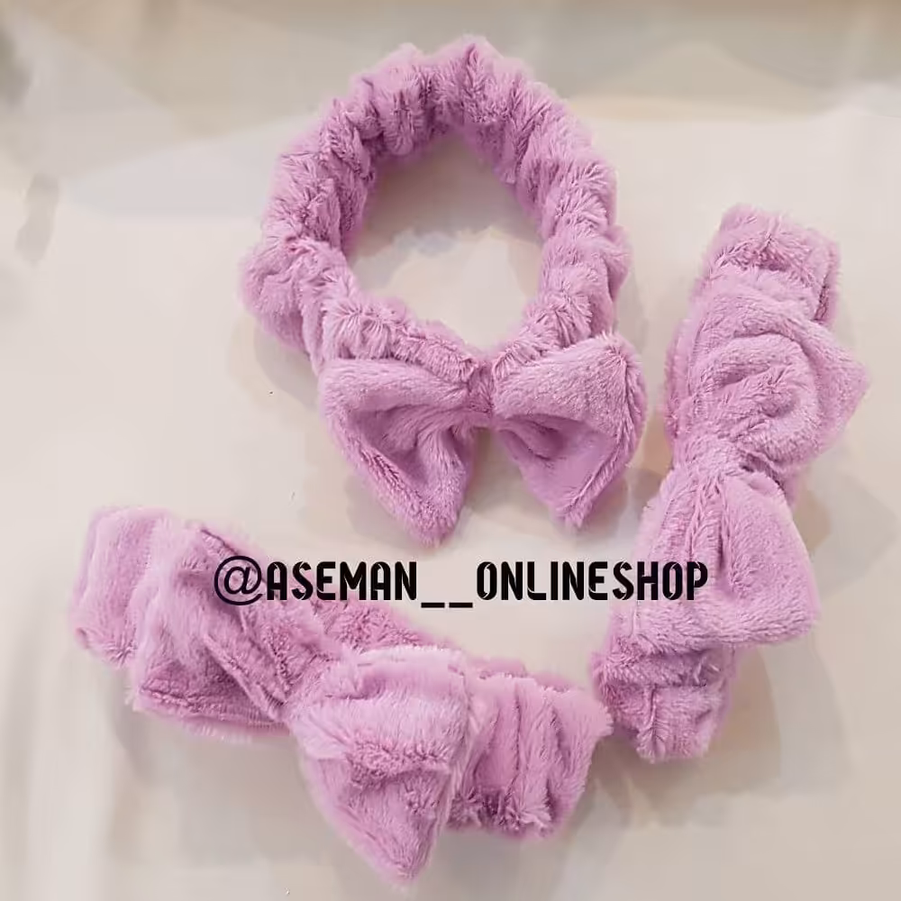 هد ماسک پنبه ای و‌نرم و‌حوله ای تک رنگ کاربردی دارای کش استاندارذ