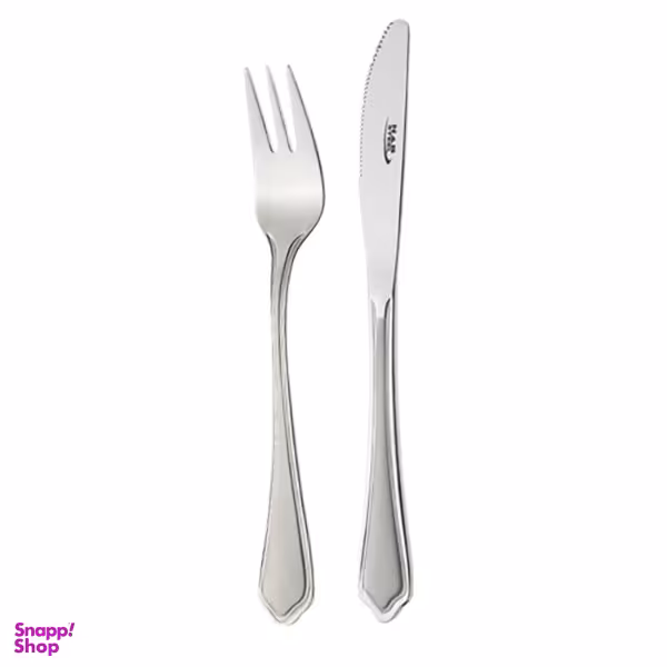 کارد و چنگال 12 پارچه ناب استیل مدل ونیز مات