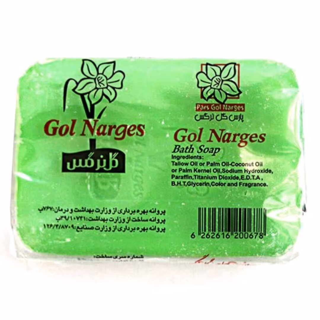 صابون گل نرگس تکی سبز 125 گرم طرح گلنار