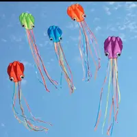 بادبادک پاورکایت طرح اختاپوس به همراه نخ و قرقره 15 سانتی ساده و هرزگرد (پس کرایه)