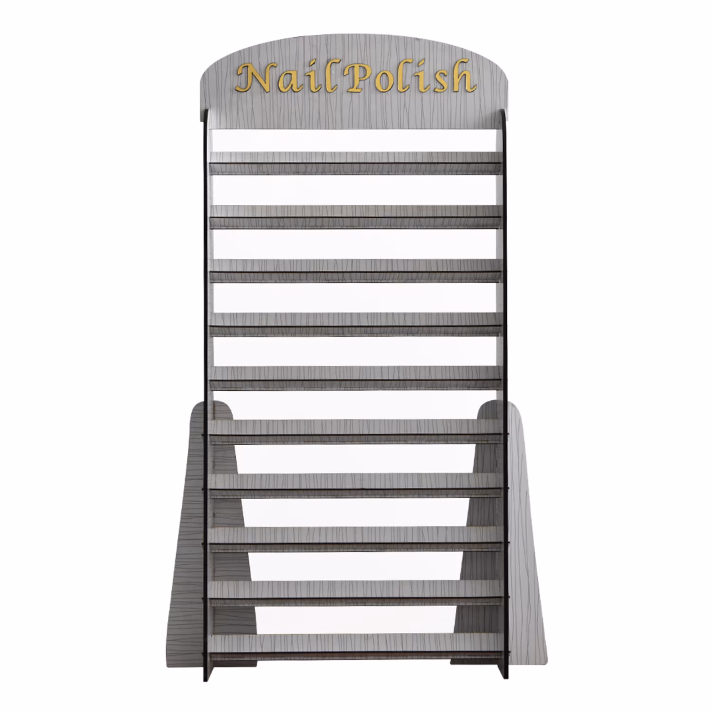 استند لاک ناخن چوبی مدل تقویت شده و 120 تایی تاج طلایی