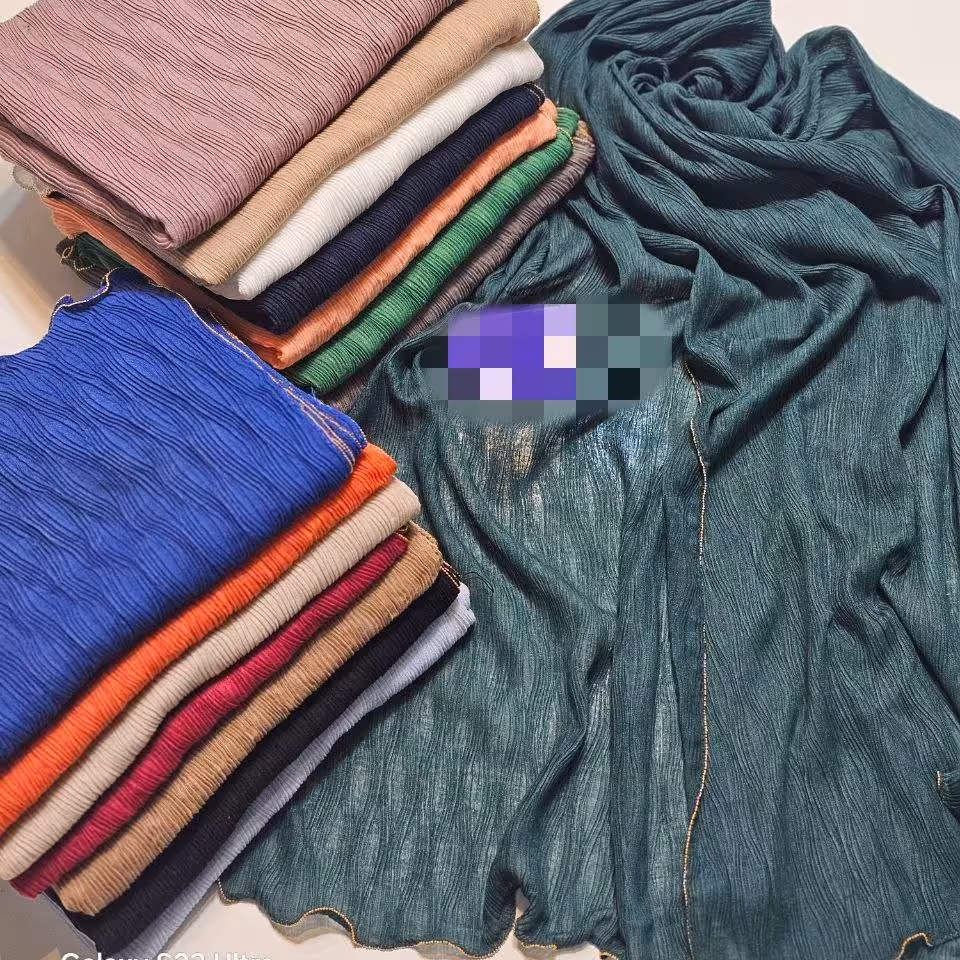 شال پلیسه وارداتی حاشیه زیپی